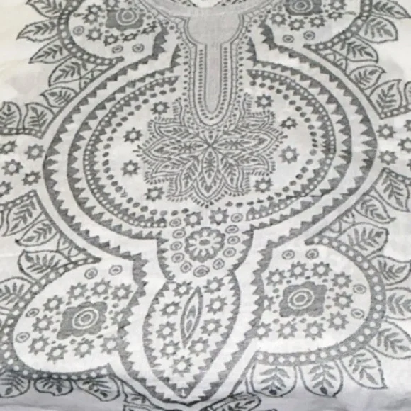 Raj Kaftan Elegant Black and White Women's kaftan/kimono/tunic One Size - Picture 6 of 8